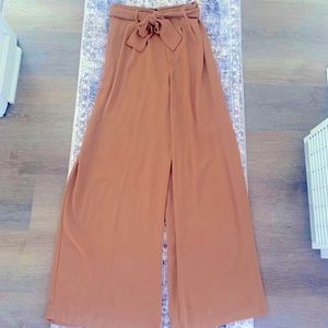 High Waisted with wrap Camel Wide Leg 🧡